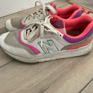 New Balance White and Pink Athletic Shoes